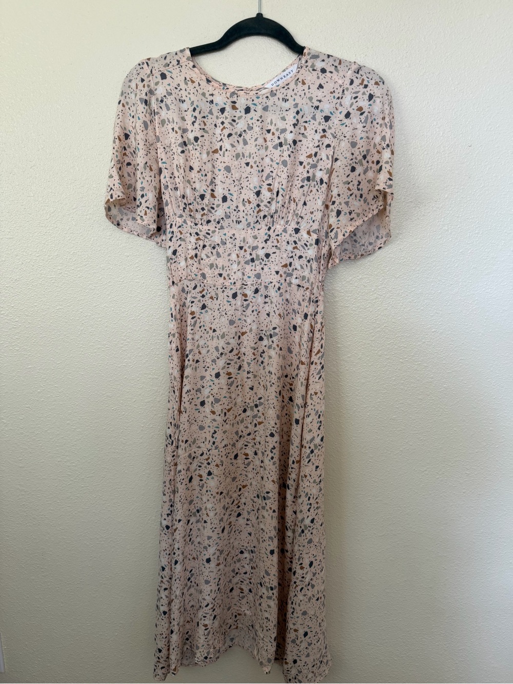 DownEast Peach Speckled Maxi Dress